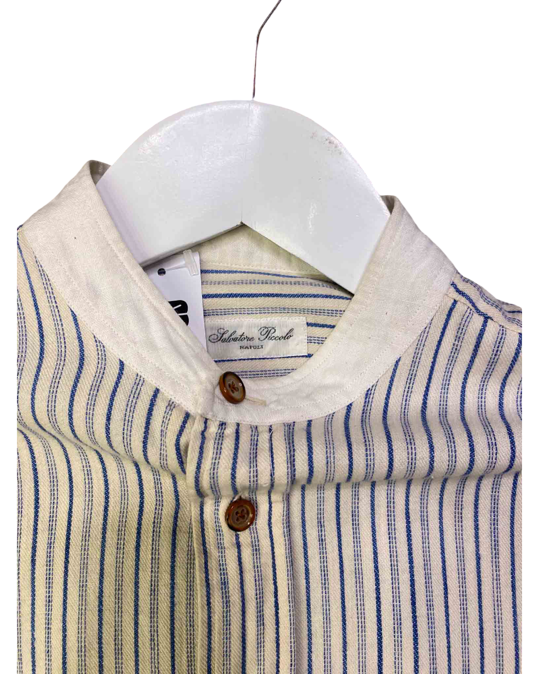 Size M | Salvatore Piccolo Blue and White Shirt