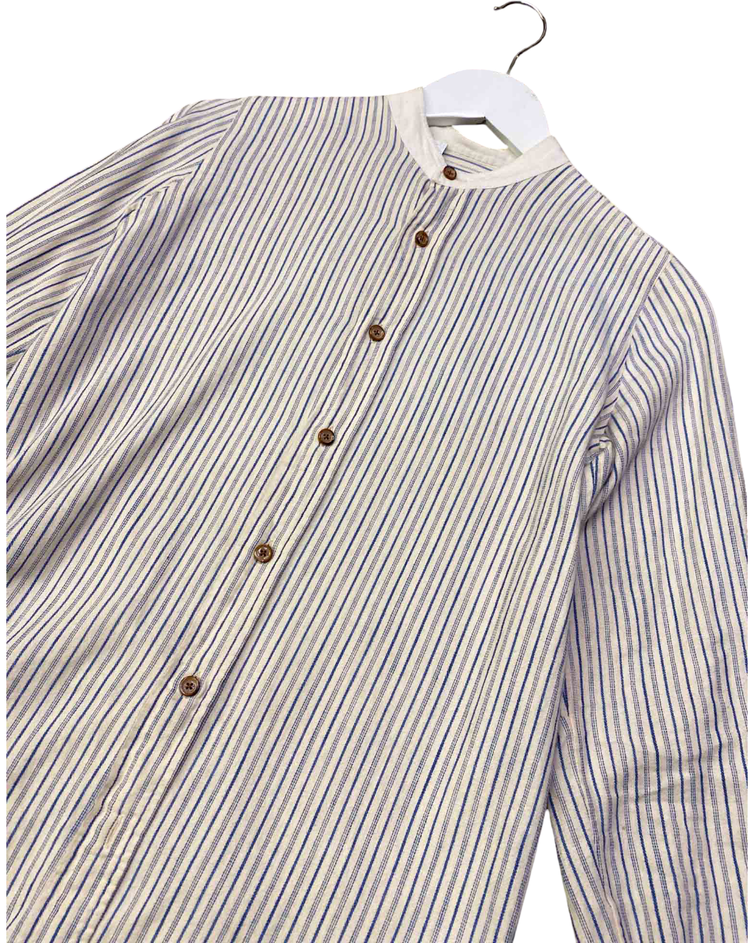 Size M | Salvatore Piccolo Blue and White Shirt
