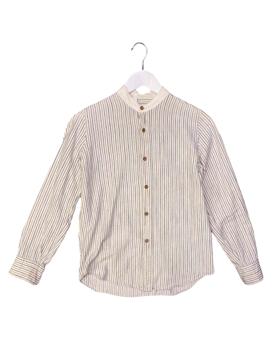 Size M | Salvatore Piccolo Blue and White Shirt