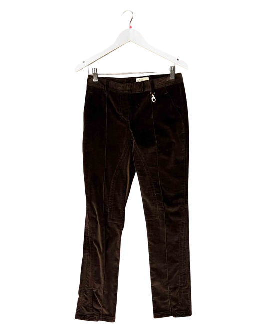 Size 8 (S) | Blumarine Chocolate Velvet Chino Pants