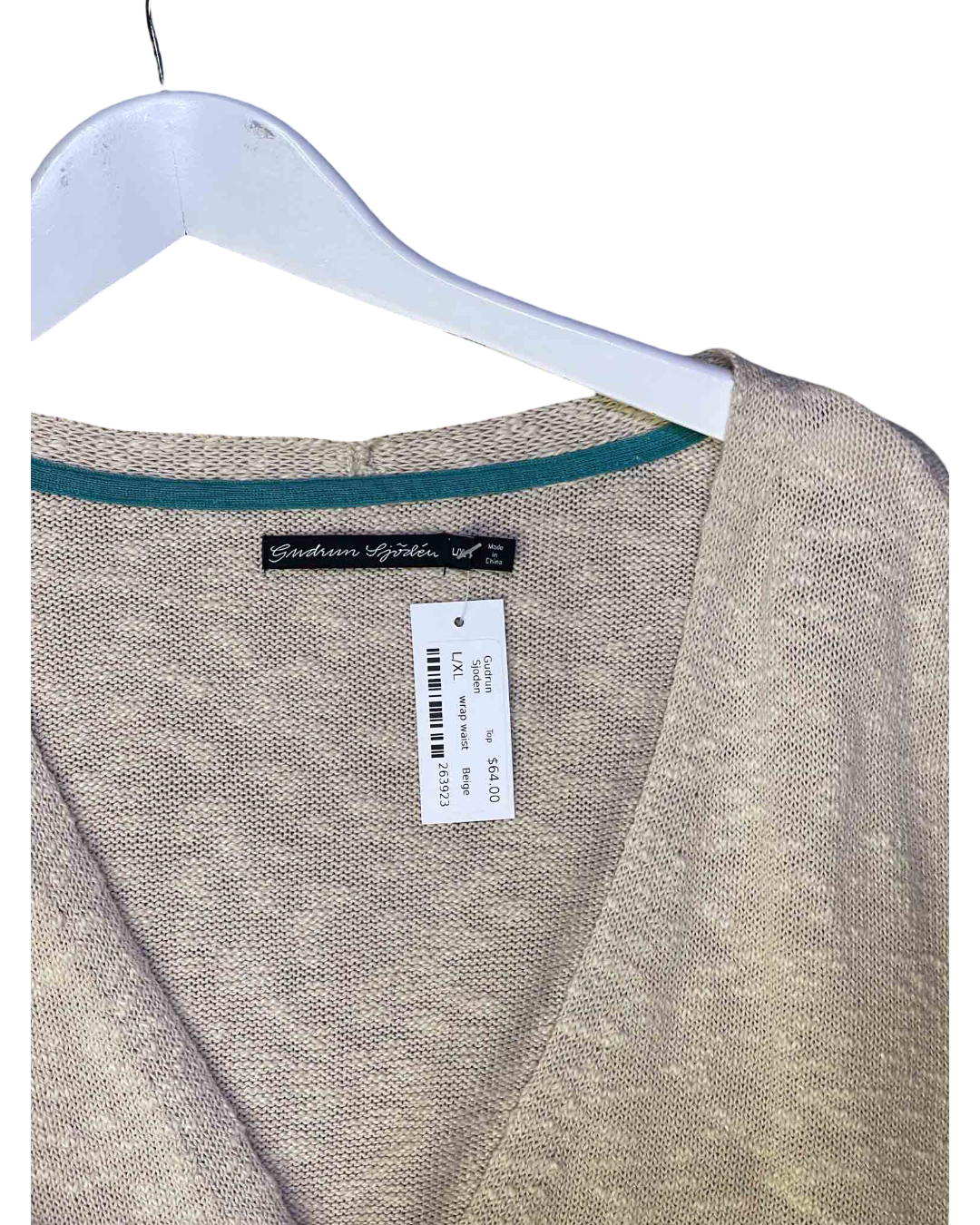 Size L/XL | Gudrun Sjoden Knitted Wrap Shawl Top