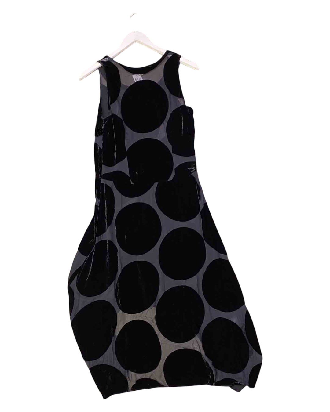 Size M | Trelise Cooper Black Silk and Velvet Polkadot Dress