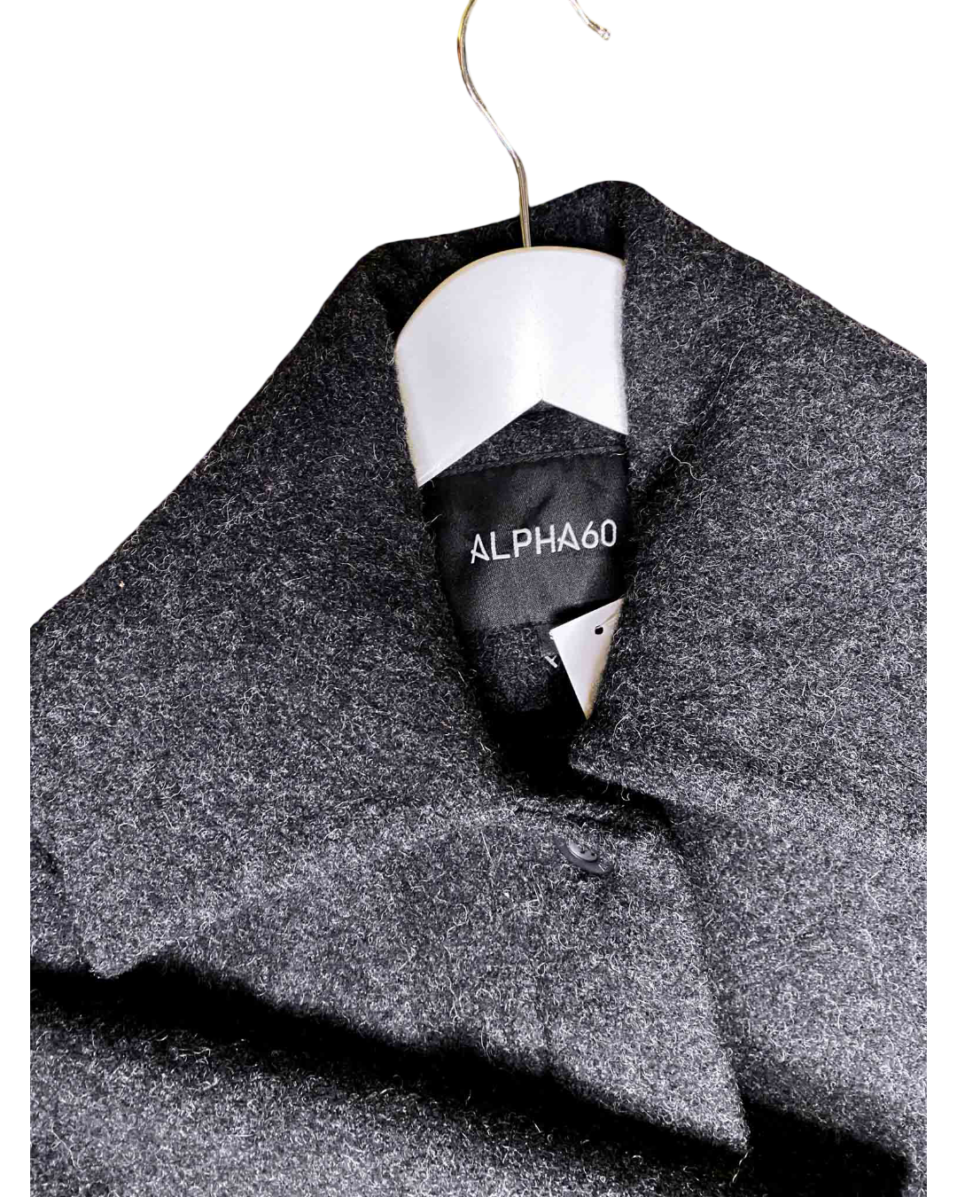 Size S | Alpha60 Charcoal Wool Duster Coat