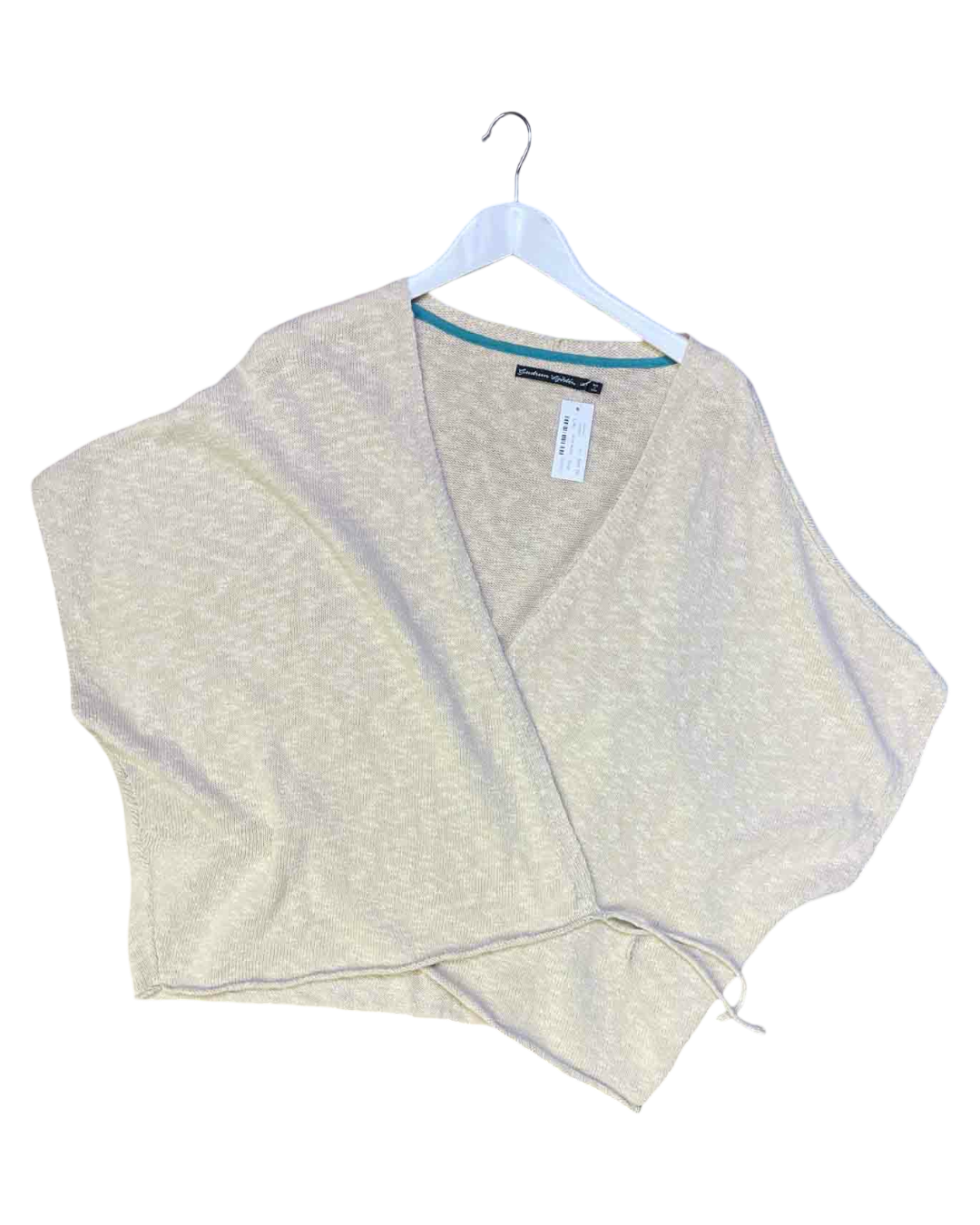Size L/XL | Gudrun Sjoden Knitted Wrap Shawl Top