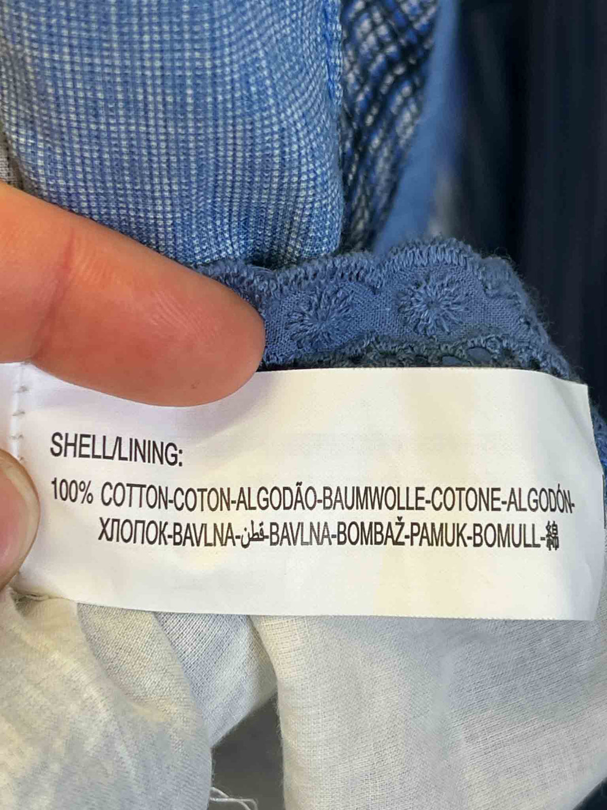 Size 40 (M) | Desigual Blue Floral Cotton Mini Skirt