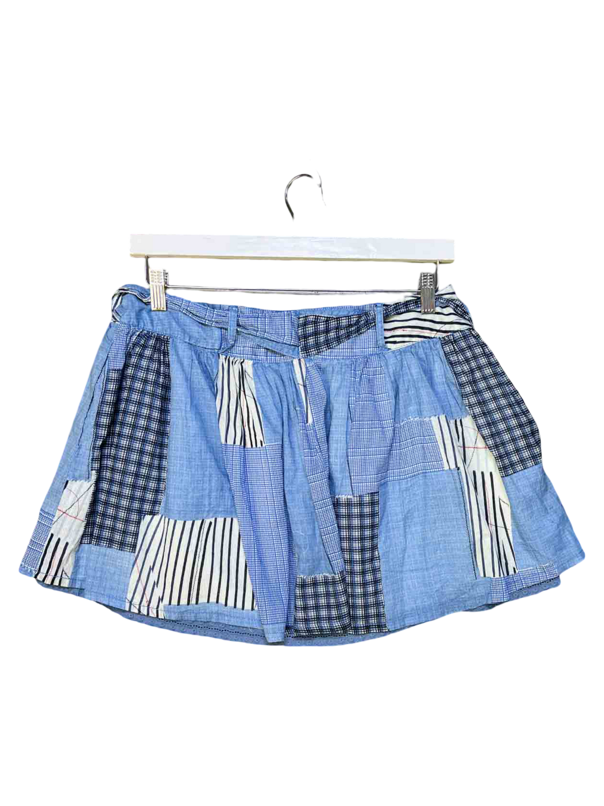 Size 40 (M) | Desigual Blue Floral Cotton Mini Skirt