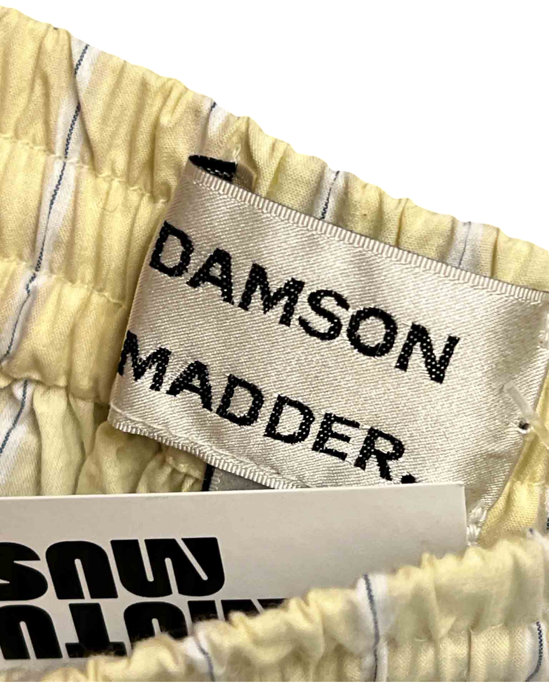 Size 10 (M) | Damson Madder Cotton Pinstripe Midi Skirt