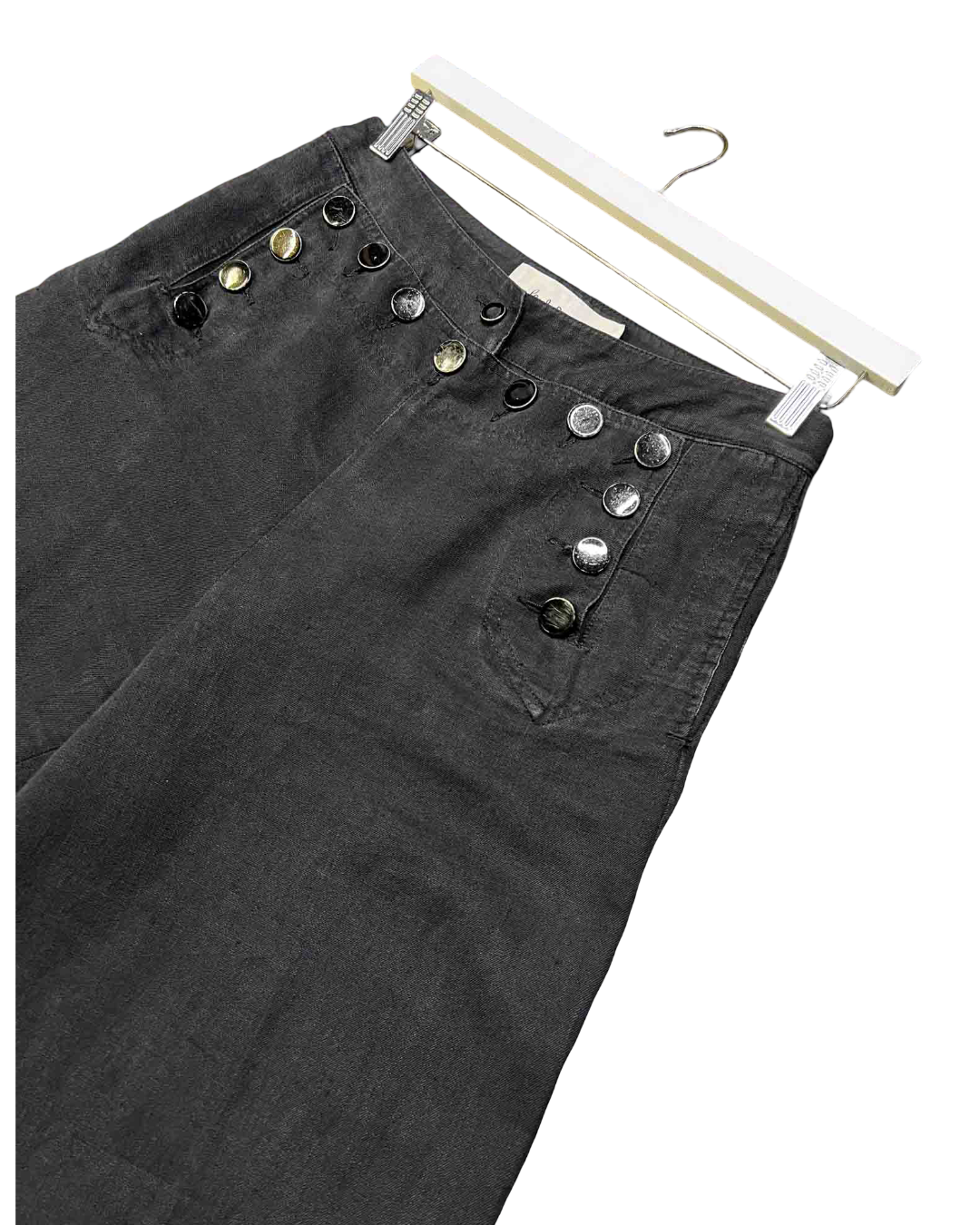 Size 40 (M) | Paul Smith Black Button Sailor Pants