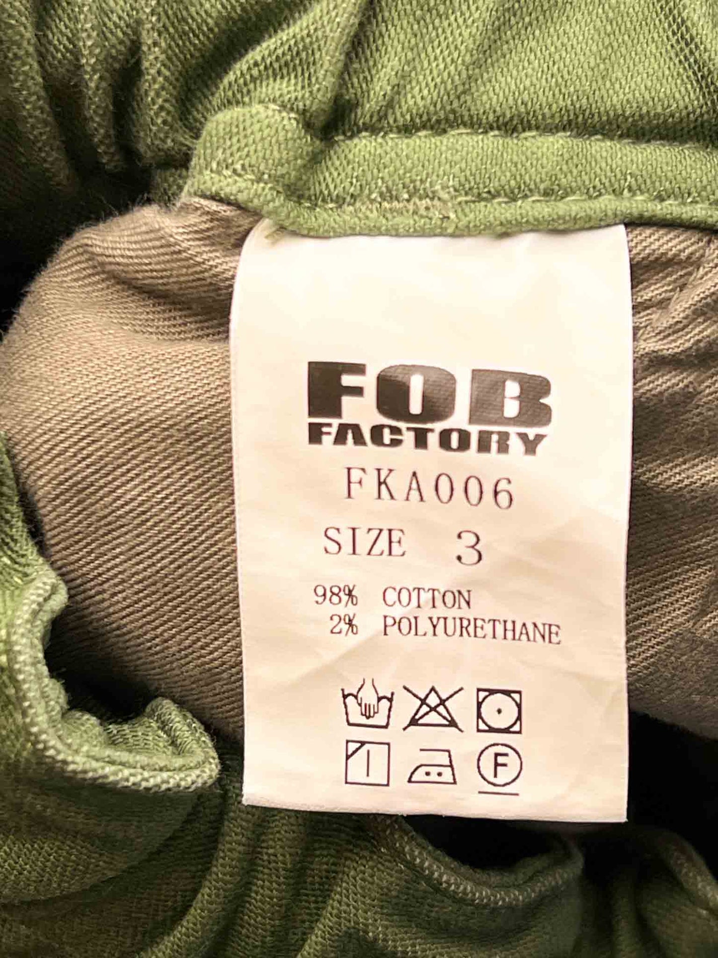 Size 3 (L) | FOB Factory Green Cotton Pants