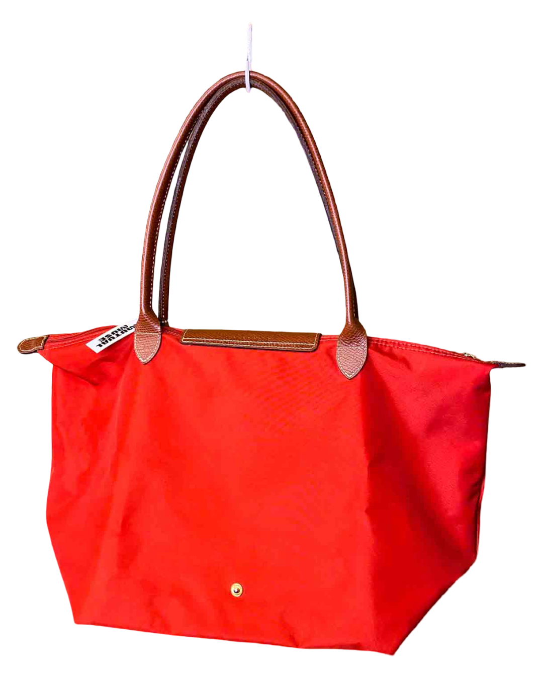 Longchamp Red Le Pliage Nylon Tote Bag