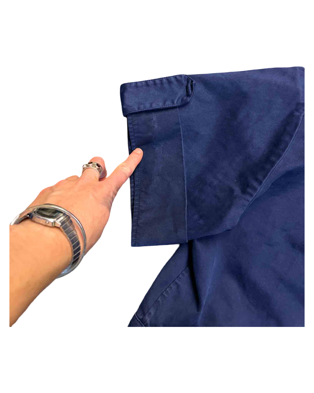 Size M | Prada Blue Cropped Utility Shirt