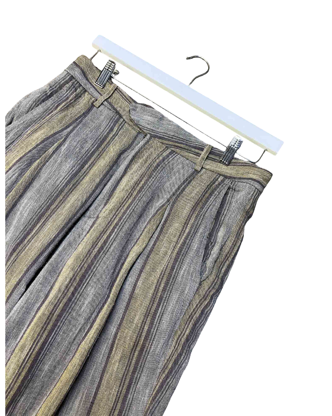 Size M | Bassike Grey Striped Pants