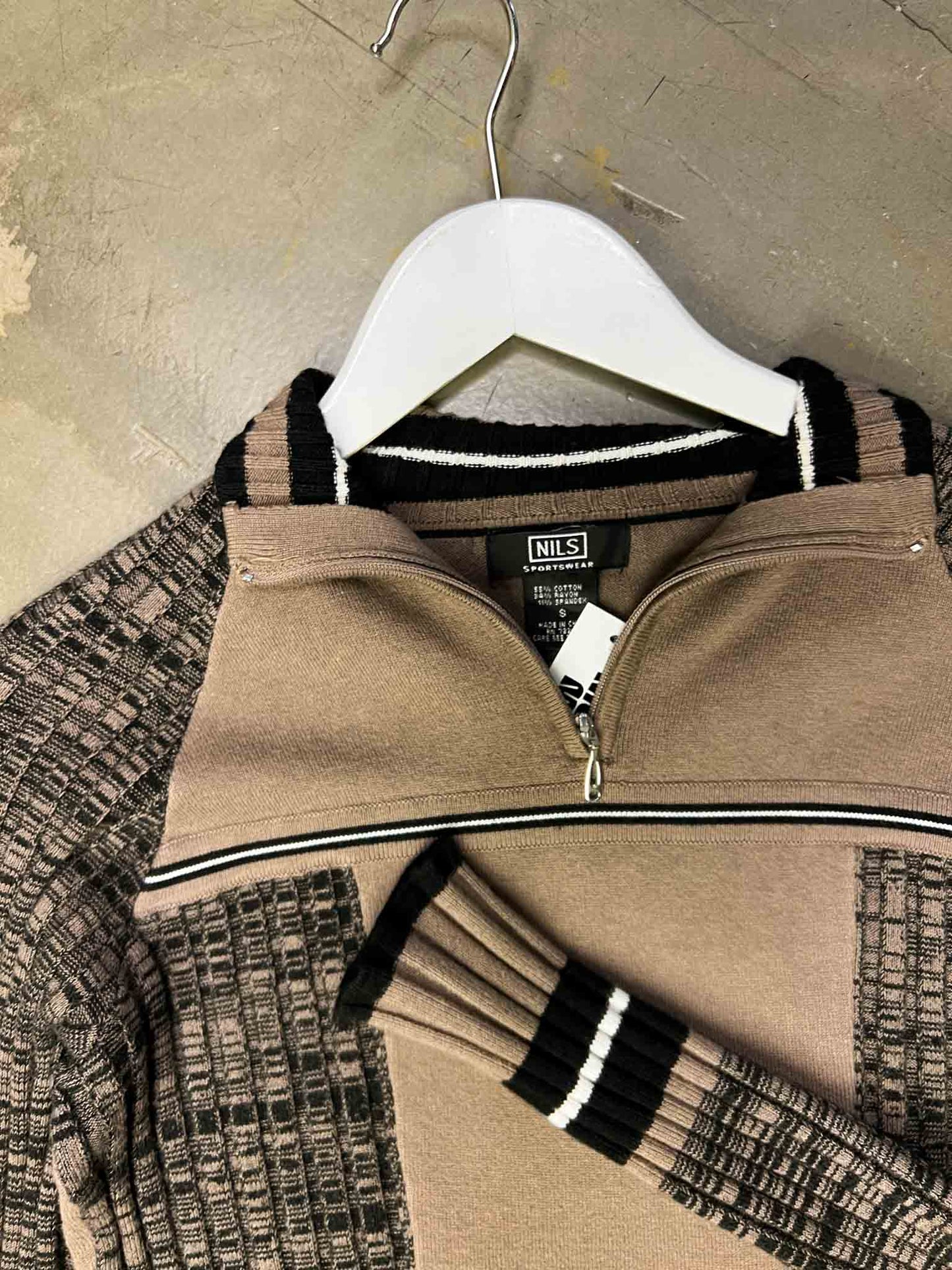 Size S | NILS Sportswear 1/4 Cotton Knitted Top