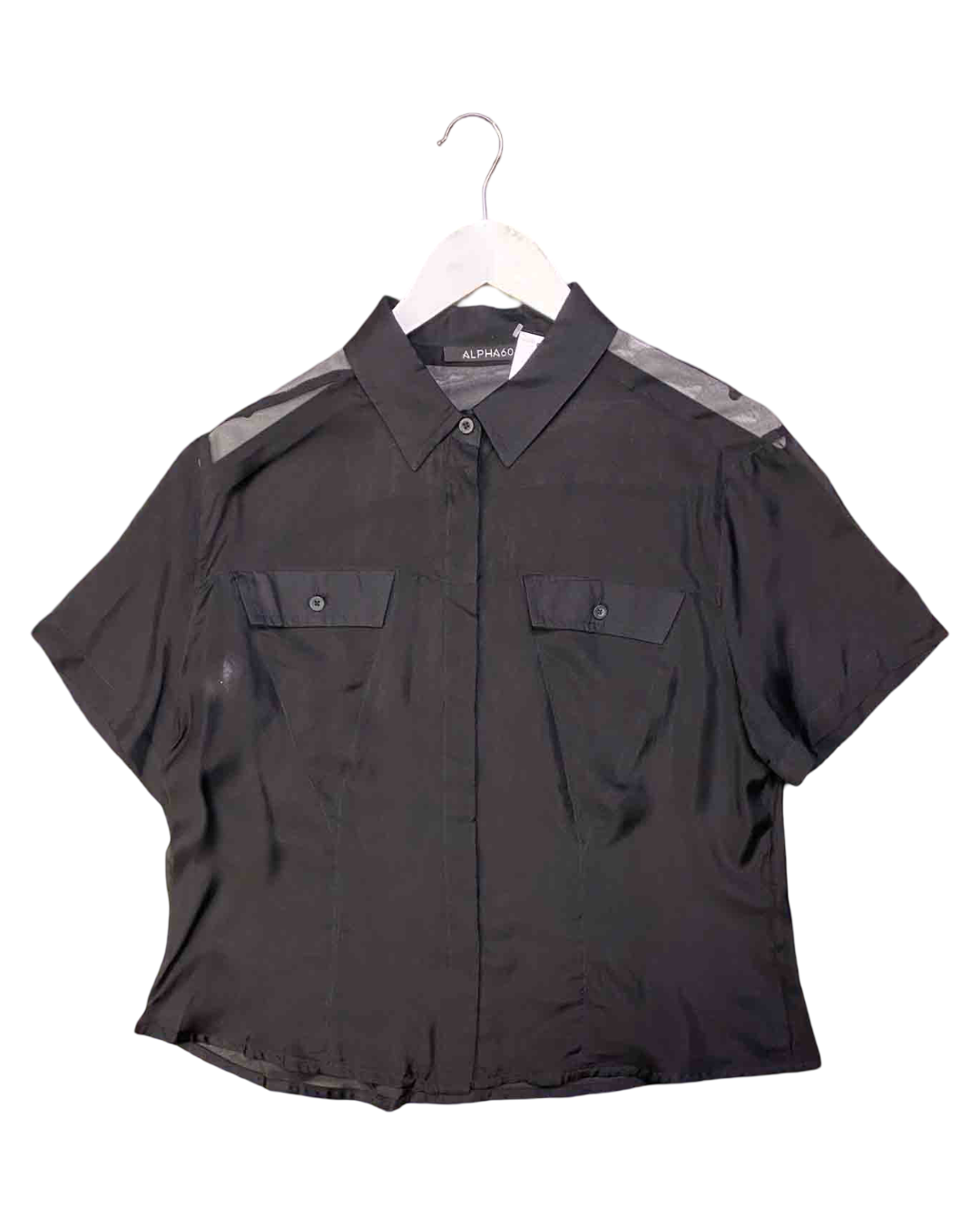 Size L | Alpha60 Sheer Silky Shirt