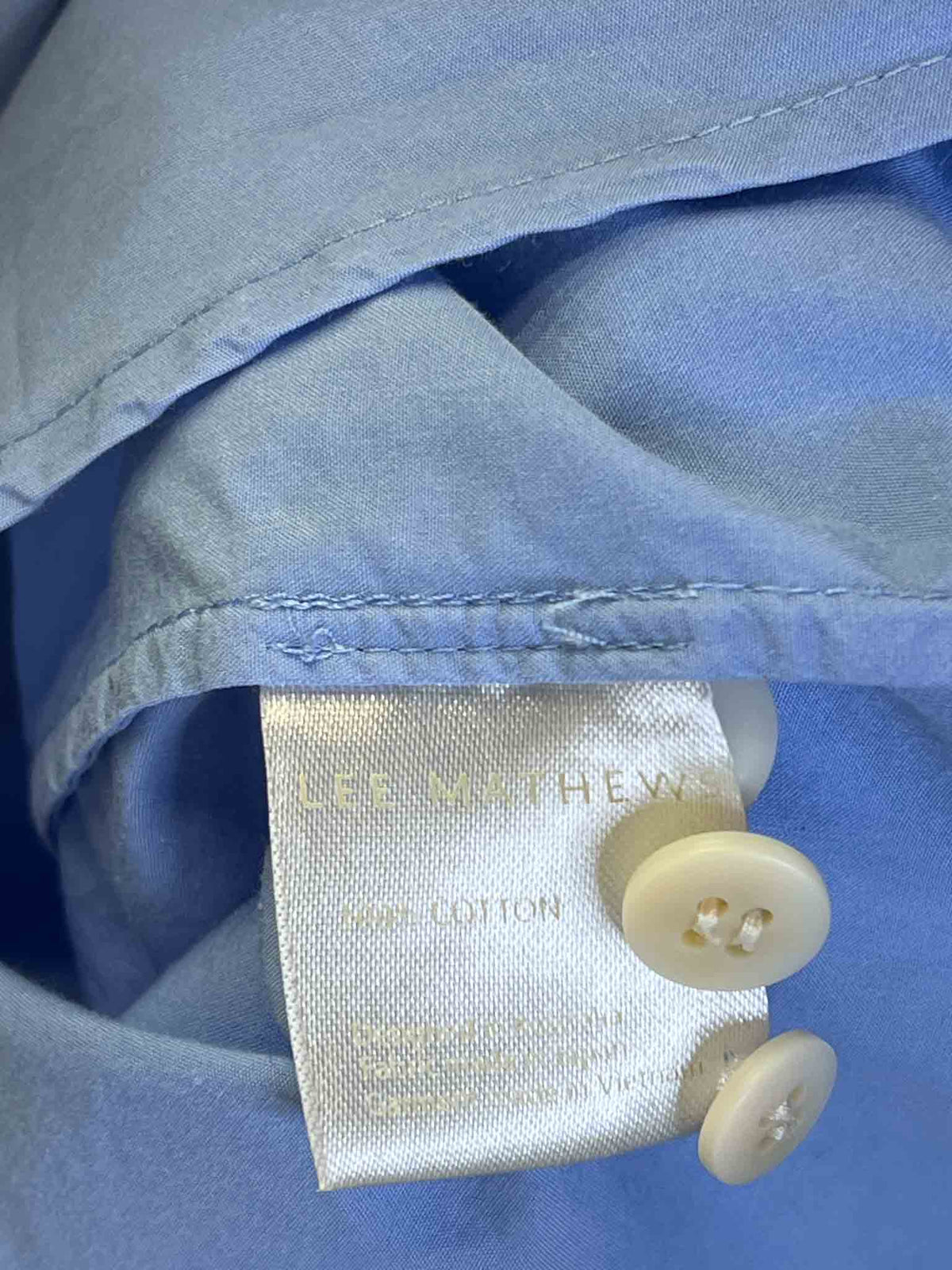 Size 1 (S) | Lee Mathews Blue Cotton Poplin Oversized Shirt