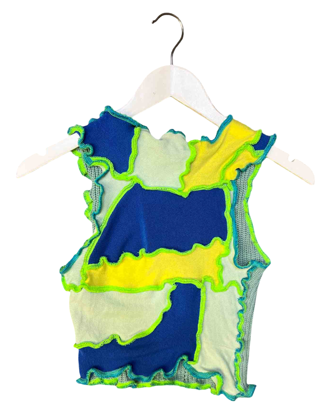 Size S | Rua Carlota Geometric Patchwork Knit Tank Top