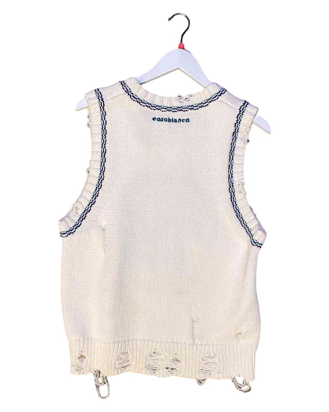 Size L |  Casablanca White Cotton Knit Vest NWT