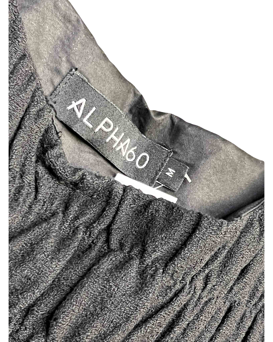 Size M | Alpha60 Black Shirred Mini Dress