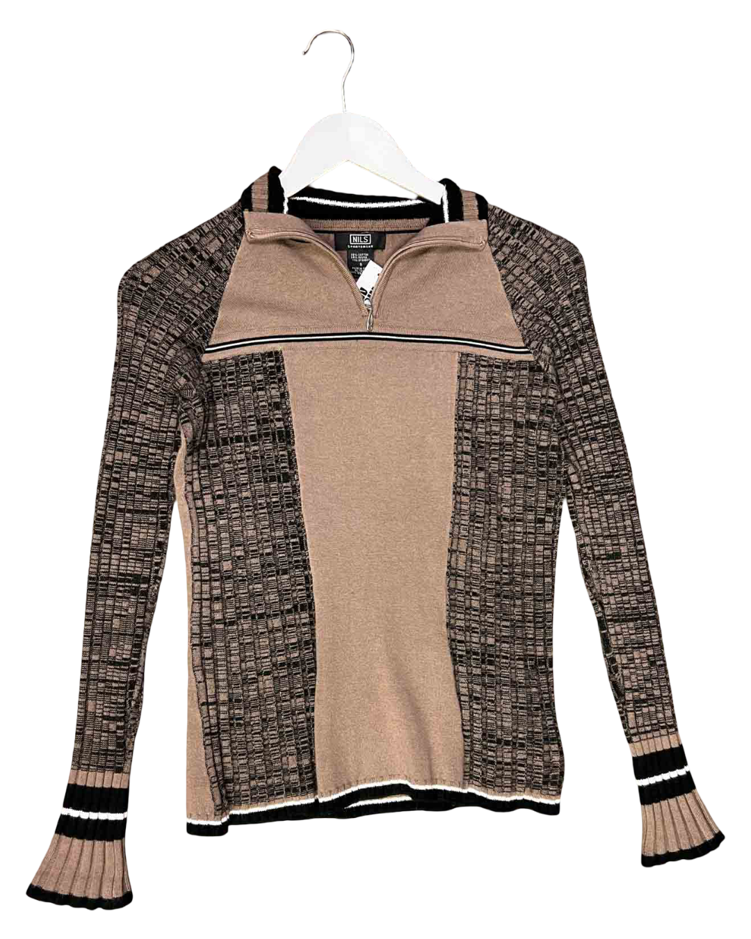 Size S | NILS Sportswear 1/4 Cotton Knitted Top