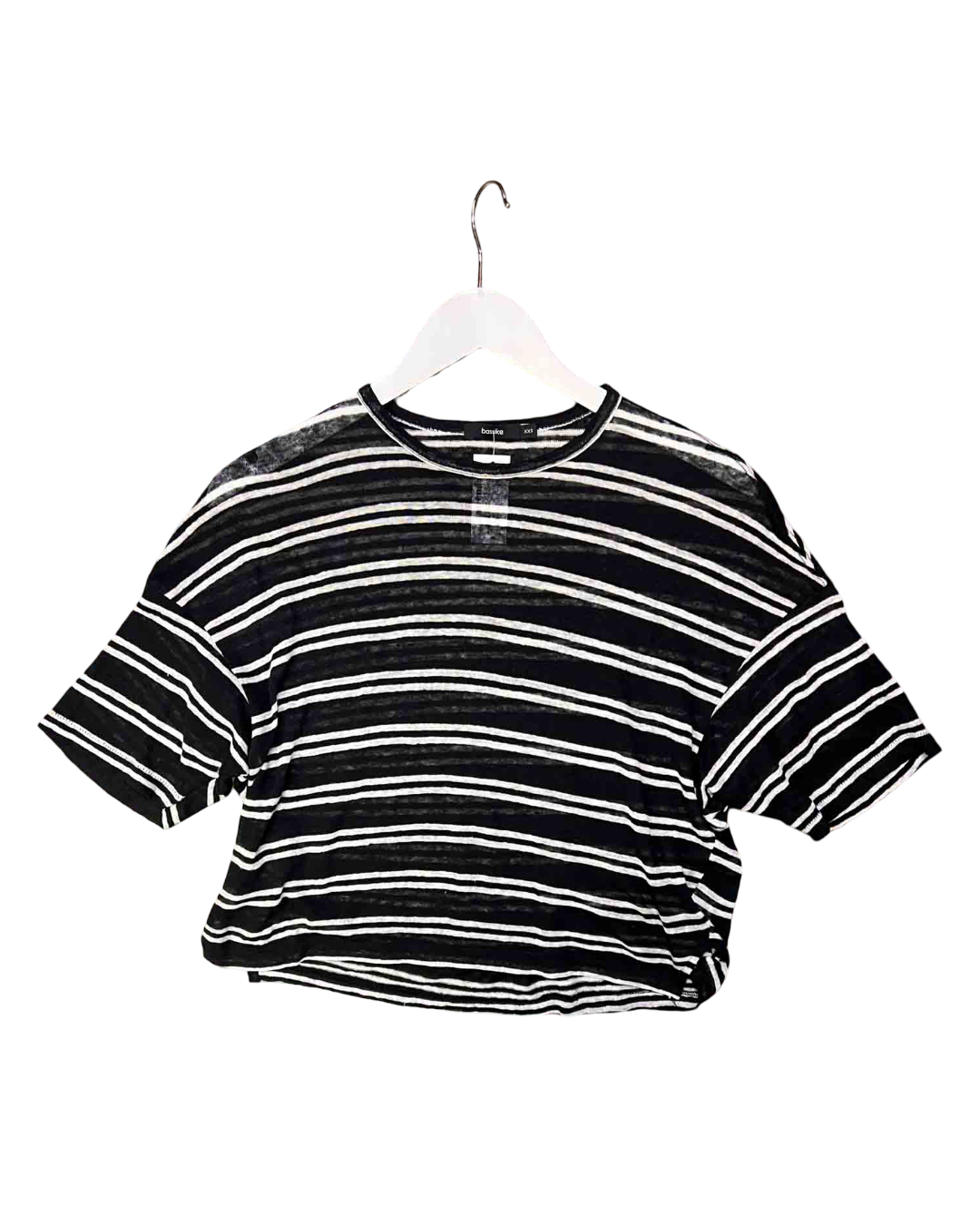 Size XXS | Bassike Linen Striped Top