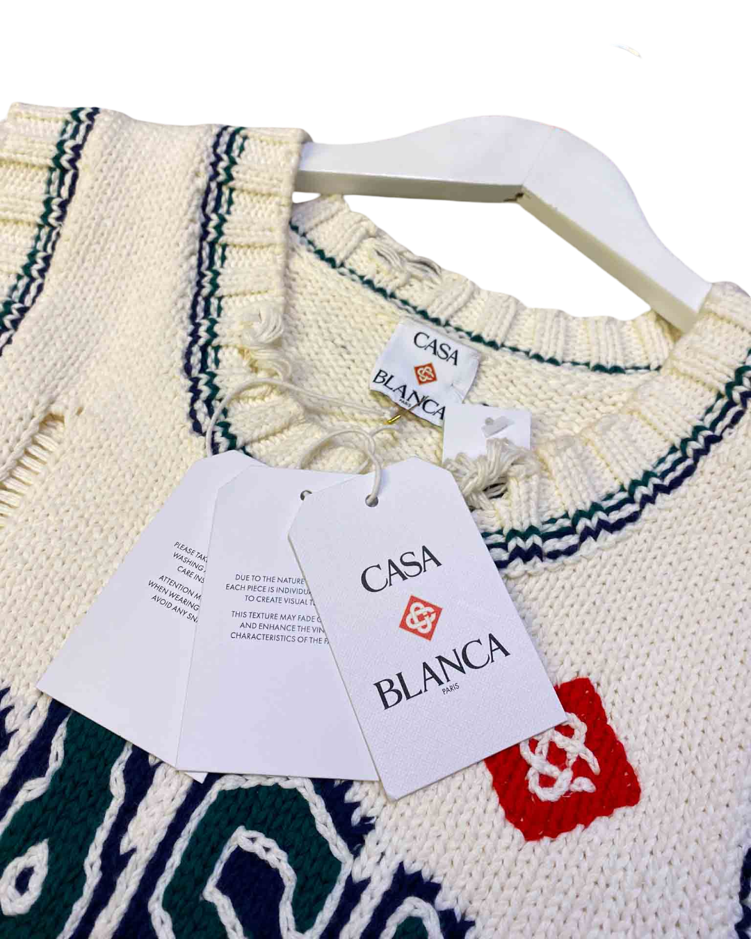 Size L |  Casablanca White Cotton Knit Vest NWT