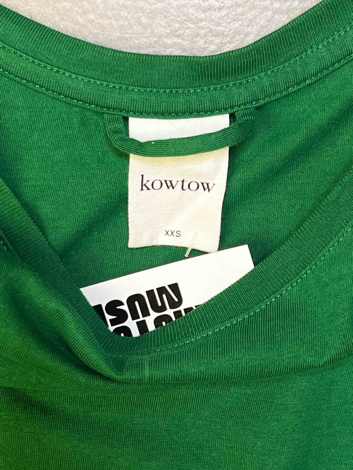 Size XXS | Kowtow Green Organic Cotton Midi Dress