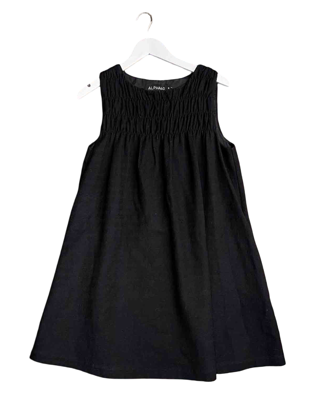 Size M | Alpha60 Black Shirred Mini Dress