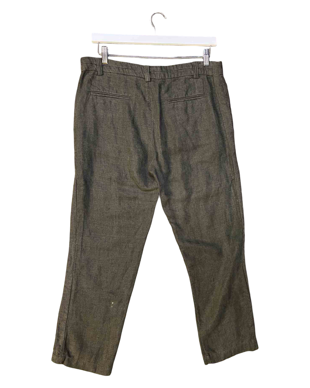 Size M | Laurence Doligé Olive Raw Linen Pants