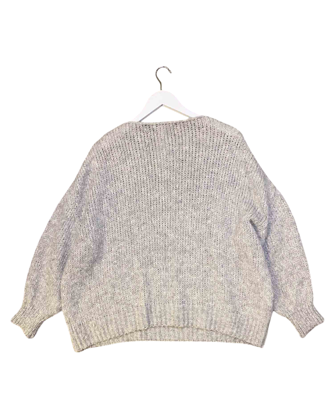 Size M/L Grey American Vintage Chunky Knit Jumper