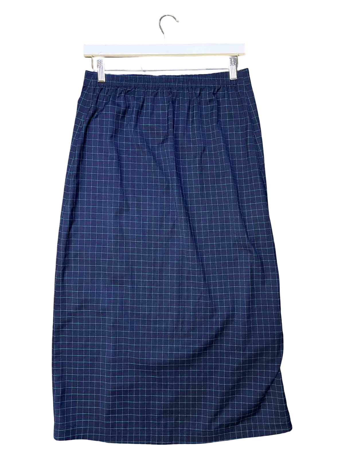 Size S | Alpha60 Navy Check A-line Maxi Skirt