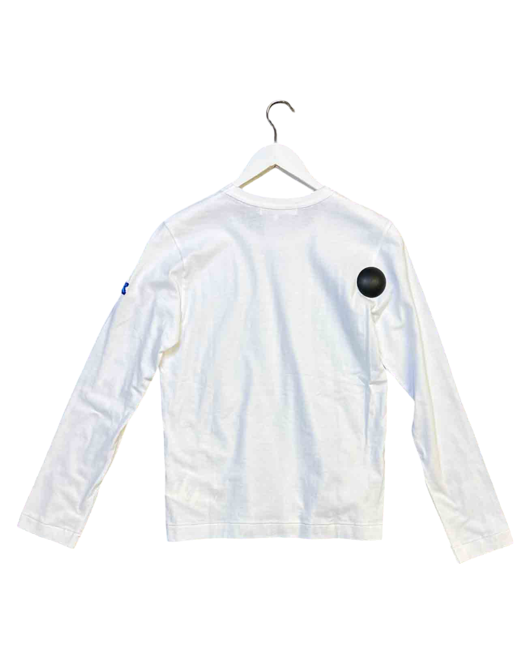 Size L | CDG Play x Invader White Cotton Long-Sleeve Top