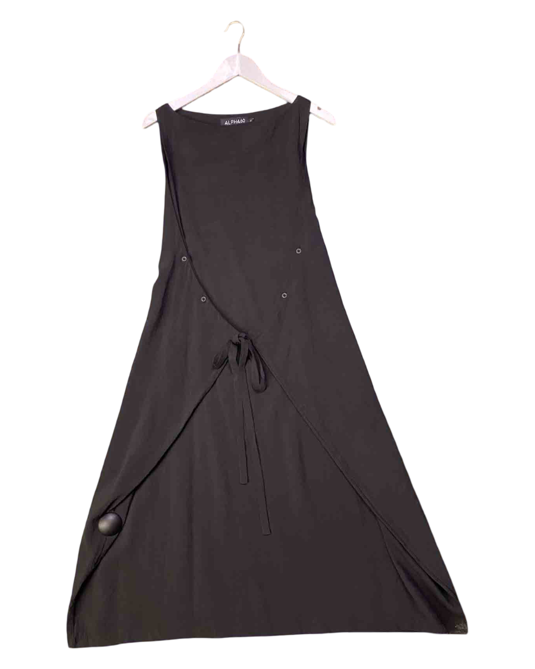 Size L |  Alpha60 Black Silk Shift Dress
