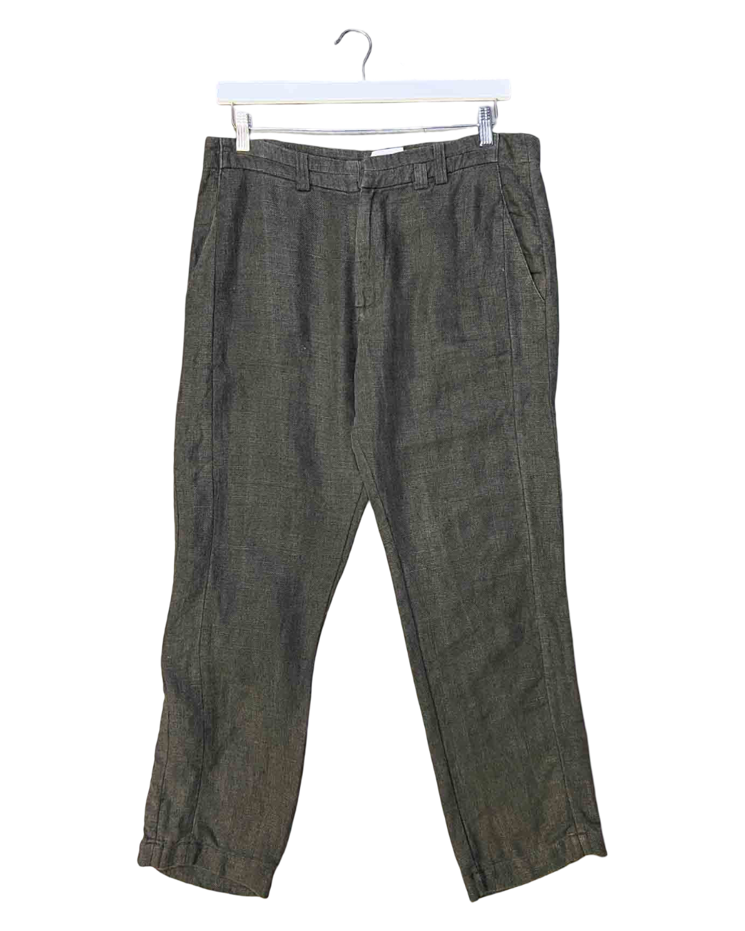 Size M | Laurence Doligé Olive Raw Linen Pants