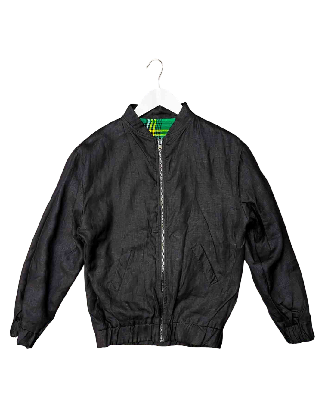 Size S | Collective Closets Reversible Linen Bomber Jacket