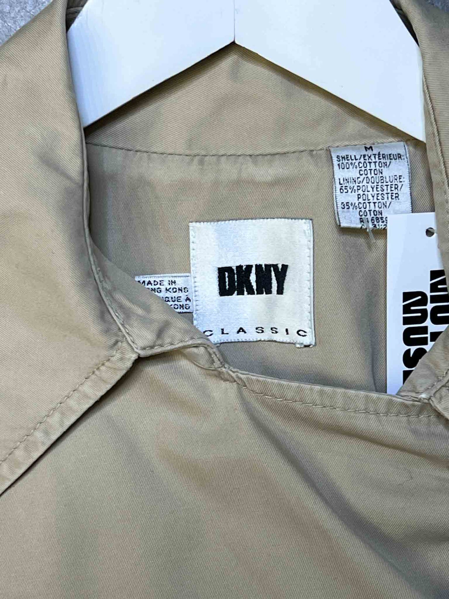 Size M | DKNY Beige Cotton Trench Coat
