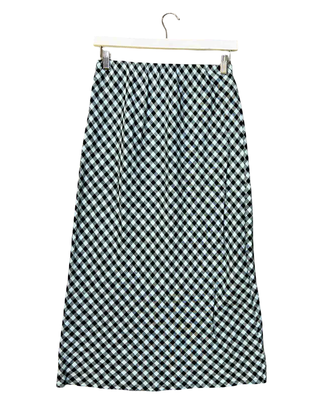 Size M | Alpha60 Gingham Hemp Midi Skirt