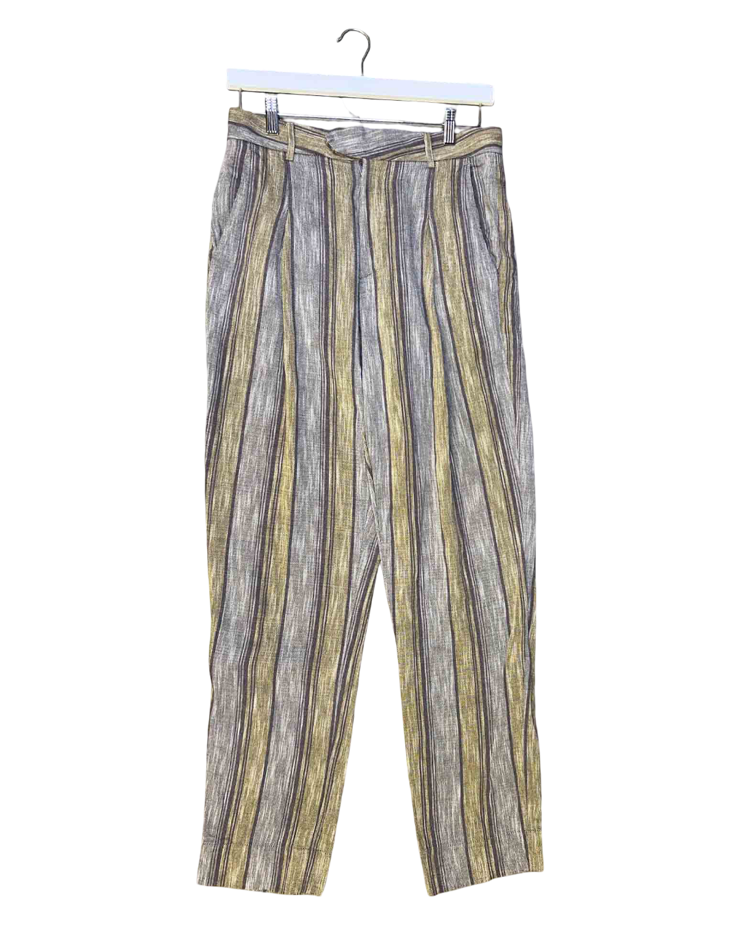 Size M | Bassike Grey Striped Pants