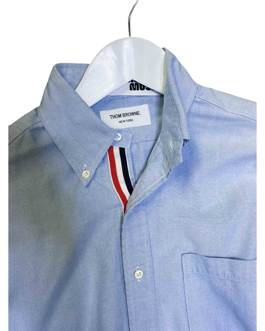Size S | Thom Browne Blue Oxford Shirt