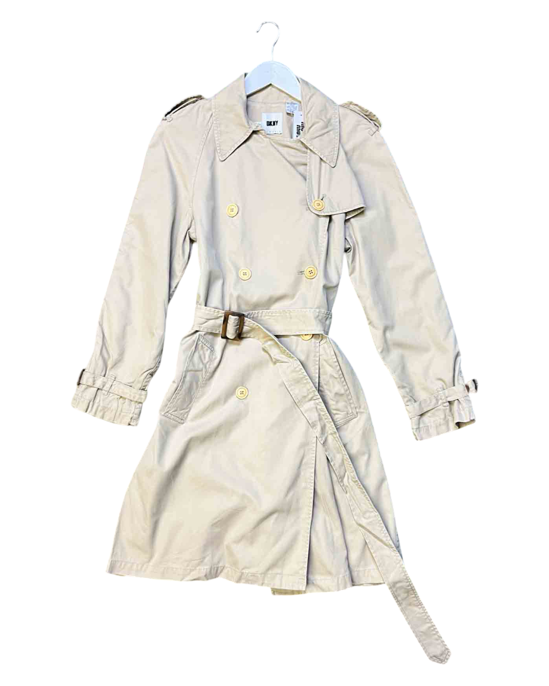 Size M | DKNY Beige Cotton Trench Coat