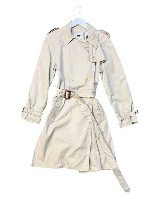 Size M | DKNY Beige Cotton Trench Coat