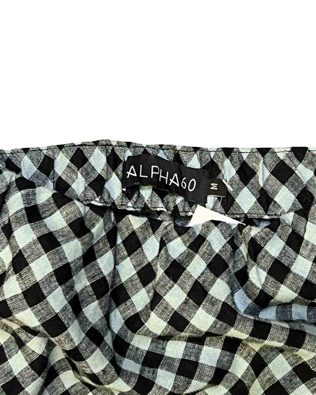 Size M | Alpha60 Gingham Hemp Midi Skirt