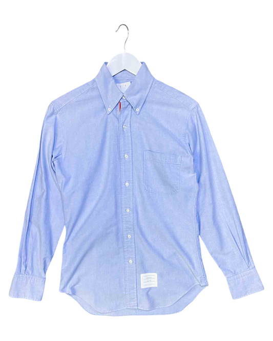 Size S | Thom Browne Blue Oxford Shirt