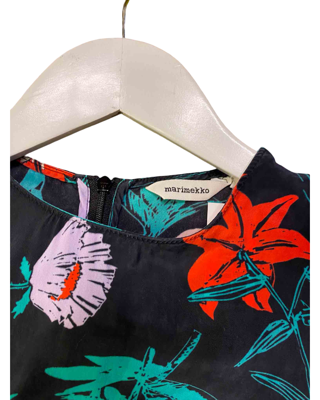Size S | Marimekko Black Floral Migot Perenna Maxi Dress
