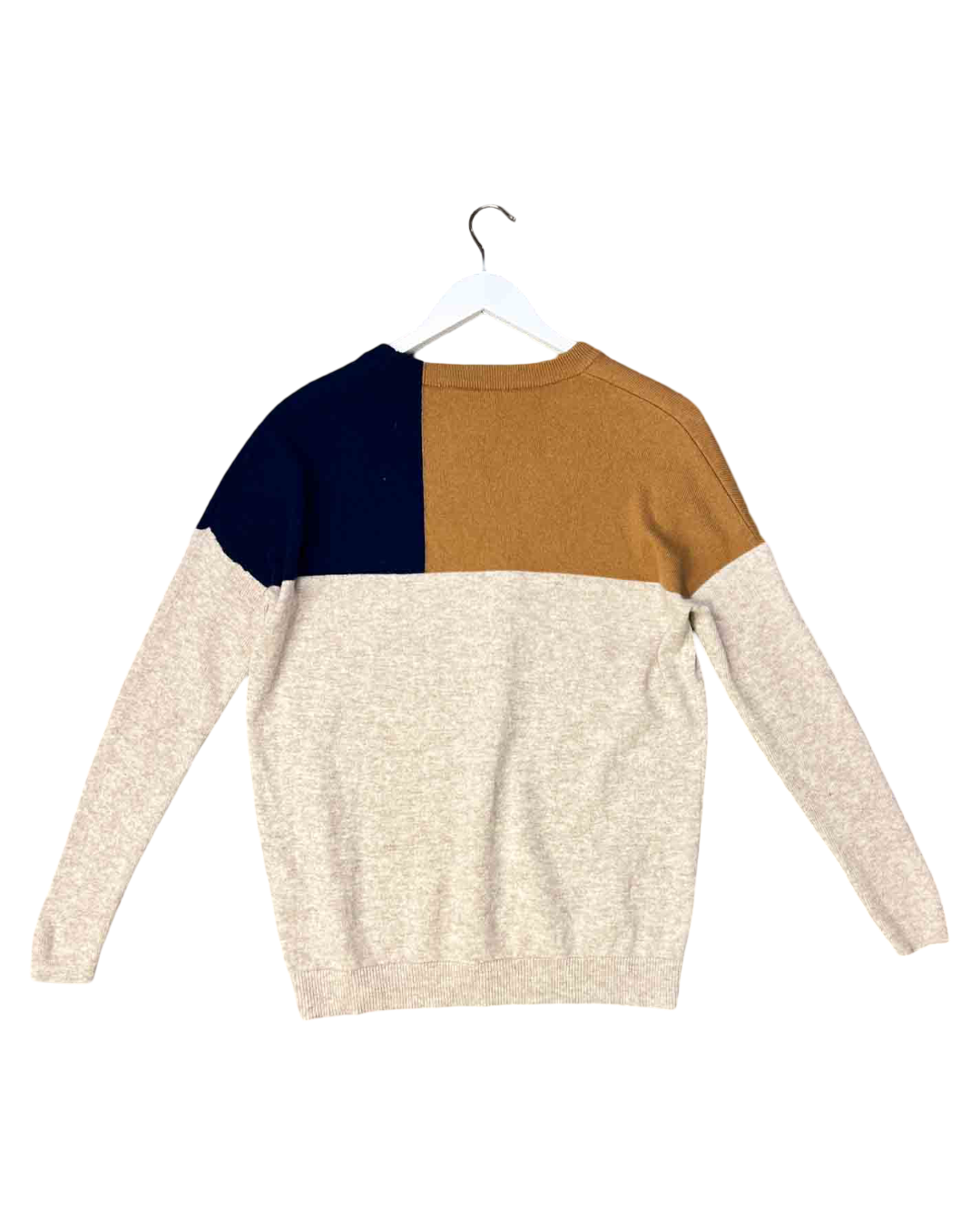 Size 2 (M) | Skin and Threads Wool/Alpaca Colourblock Knitted Jumper