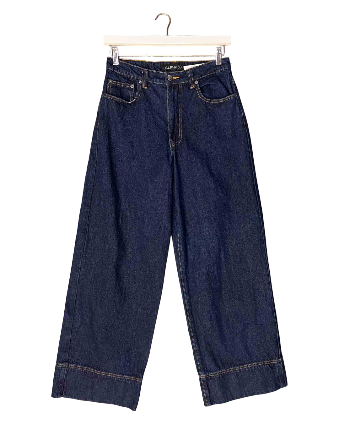 Size S | Alpha60 Dark Indigo Wide Leg Jeans