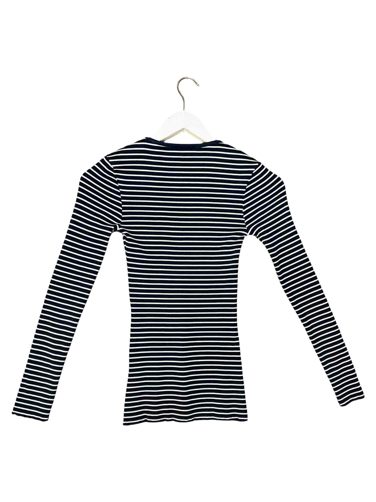 Size 1 (S) | Skin + Threads Navy/White Cotton Striped Top