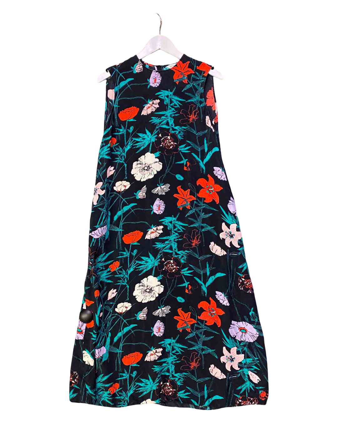 Size S | Marimekko Black Floral Migot Perenna Maxi Dress