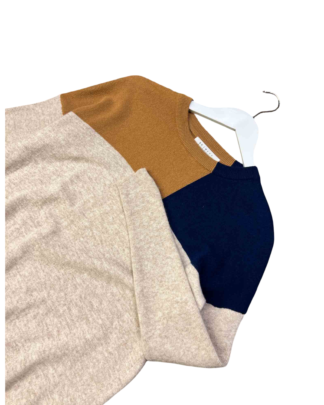 Size 2 (M) | Skin and Threads Wool/Alpaca Colourblock Knitted Jumper