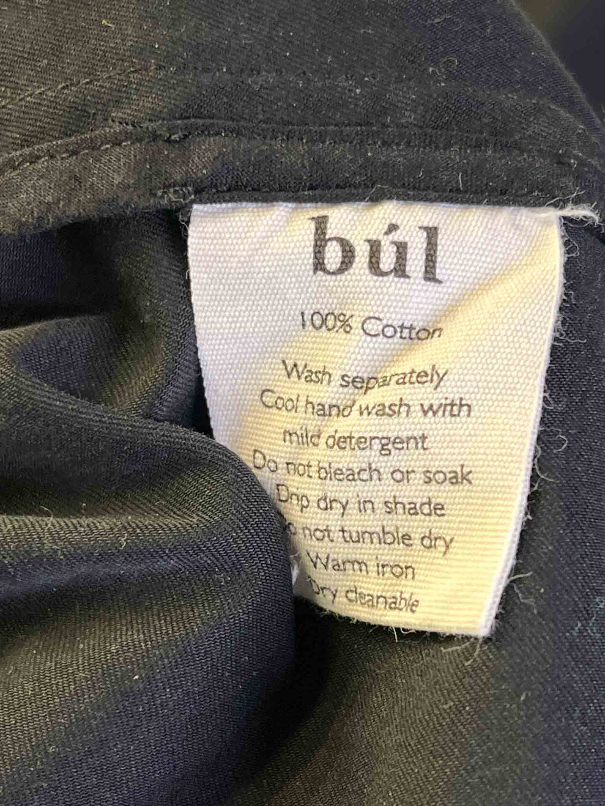 Size S | Búl Black Cotton Short-Sleeve Top
