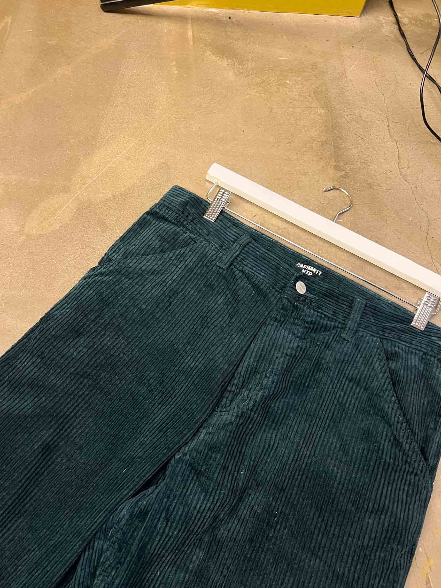 Size 30 | Carhartt WIP Green Corduroy Utility Pants